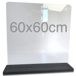Osłona z plexi przeciw wirusom dla biur 60x60cm