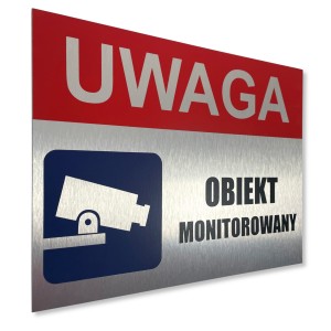 Tabliczka tablica Obiekt Monitorowany 30x40cm