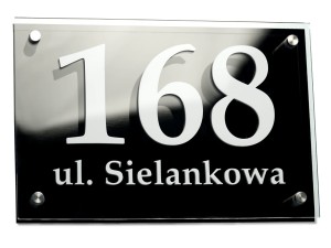 Tabliczka adresowa aluminium czarna 30x40